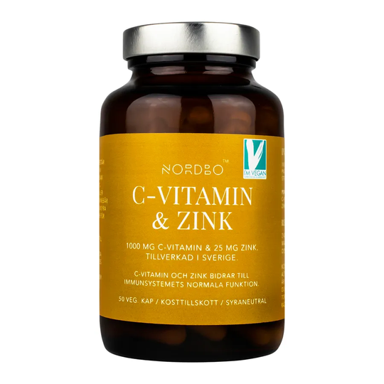 Nordbo C-vitamin & Zink, 50 kap