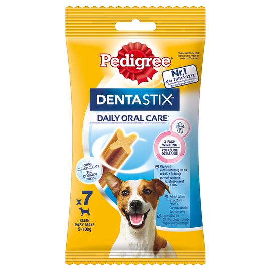 2 + 1 på köpet! 3 x Pedigree hundgodis - Dentastix Daily Oral för små hundar (3 x 7 st)
