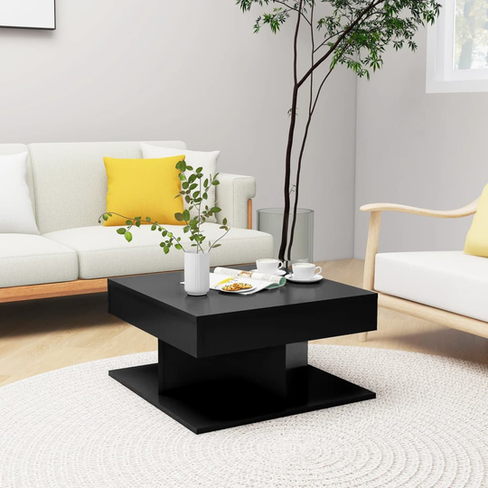vidaXL Soffbord svart 57x57x30 cm spånskiva