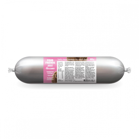 FourFriends Adult Fish & Carrots Köttkorv 800 g