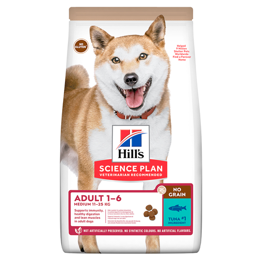 Hill's Science Plan Adult 1-6 No Grain Medium Tuna - 14 kg