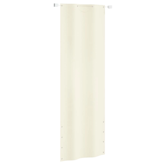 vidaXL Balkongskärm gräddvit 80x240 cm oxfordtyg