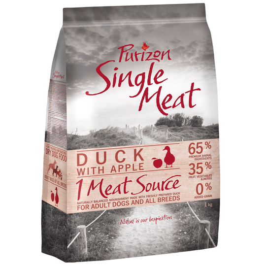 Testa nu - 1 kg till kanonpris! Purizon torrfoder - Single Meat Adult Duck & Apple - Grain Free