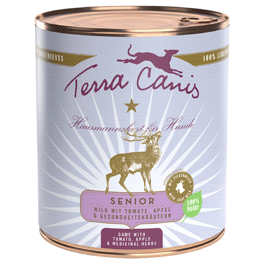 Terra Canis Senior spannmålsfritt 6 x 800 g - Vilt med tomat, äpple och hälsoörter