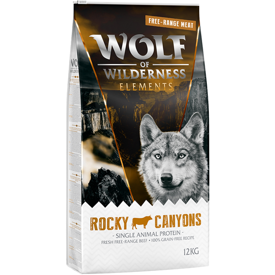 Wolf of Wilderness "Rocky Canyons" Free Range Beef - Grain Free - 12 kg