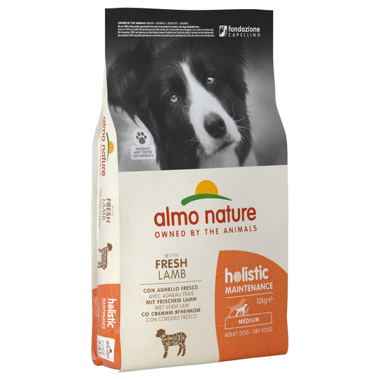 Almo Nature Holistic Adult Medium Lamm & ris - 12 kg