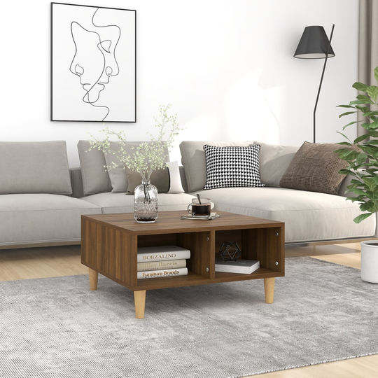 vidaXL Soffbord brun ek 60x60x30 cm spånskiva