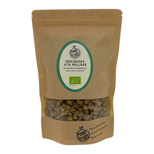 Powerfruits Vita Mullbär, 500 g ekologisk