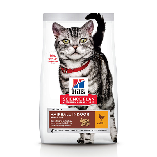 8 + 2 kg på köpet! 10 kg Hill's Science Plan - Adult Hairball & Indoor Chicken 10 kg