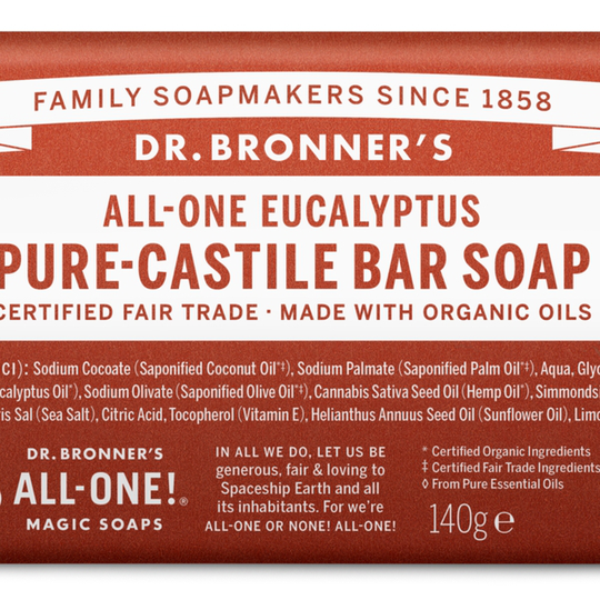 Dr. Bronner’s Magic Soaps Dr. Bronner’s Eucalyptus Soap Bar 140 g