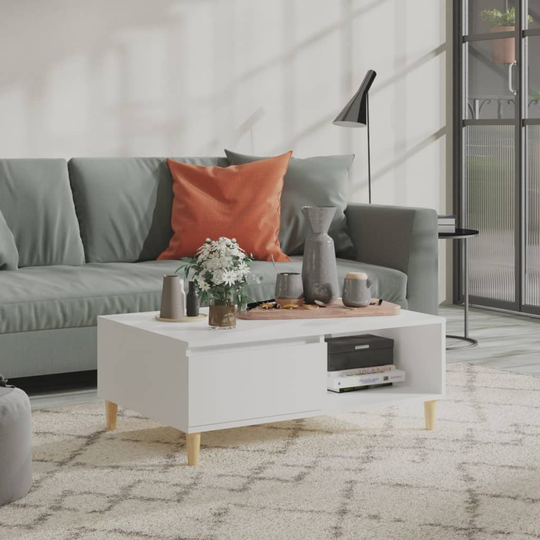 vidaXL Soffbord vit 90x60x35 cm spånskiva
