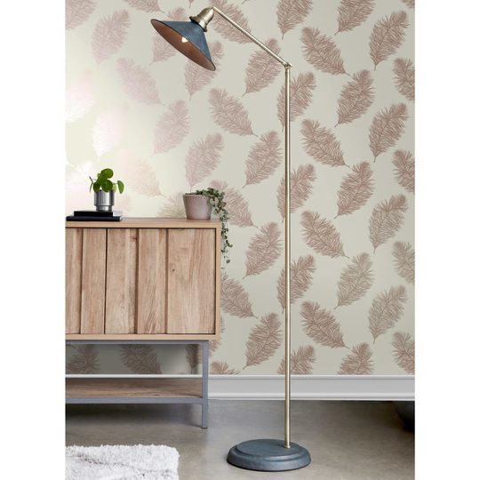 DUTCH WALLCOVERINGS Tapet Fawning Feather gräddvit