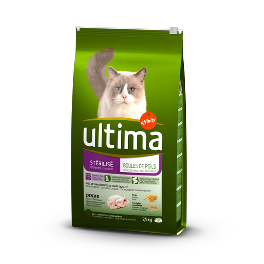 Ultima Cat Sterilized Hairball - Ekonomipack: 2 x 7,5 kg