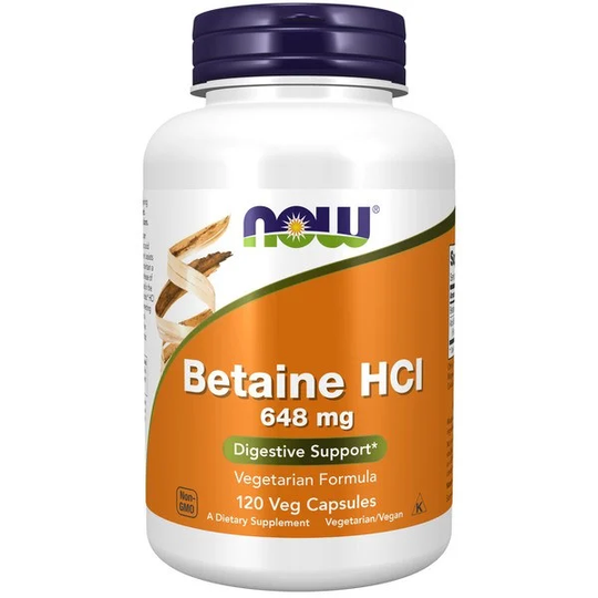 NOW Betaine HCL 120 vegkapslar