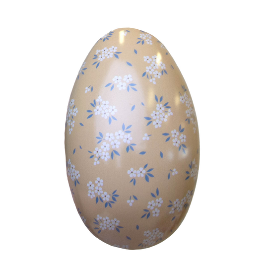 Påskägg, blommor metall 12 cm
