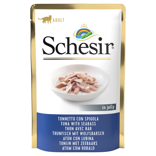 Schesir Jelly Pouch 6 x 85 g - Tonfisk & havsabborre