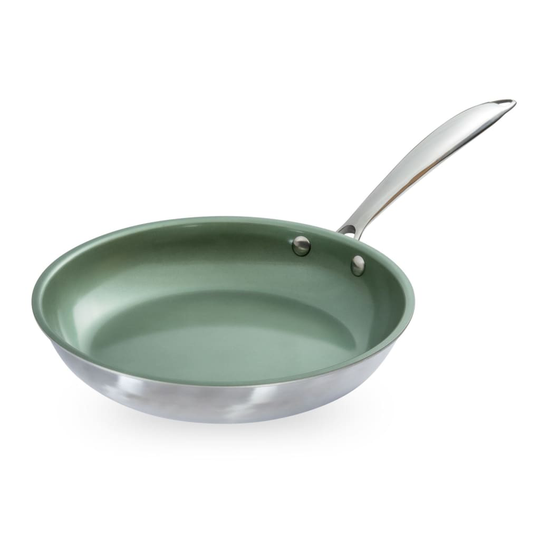 Just Vegan EKO Stekpanna CeraVegan 28 cm rostfritt stål grön