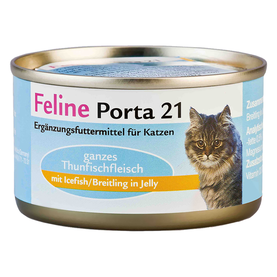 Feline Porta 21 kattfoder 1 x 90 g - Tonfisk med skarpsill - spannmålsfritt