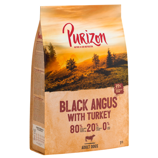 Testa nu - 1 kg till kanonpris! Purizon torrfoder - Adult Black Angus Beef & Turkey - Grain Free
