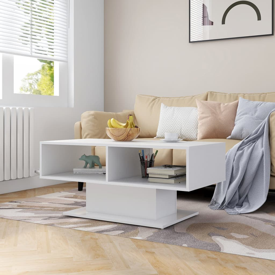 vidaXL Soffbord vit 103,5x50x44,5 cm spånskiva