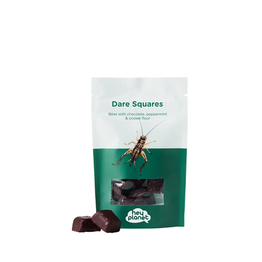 Hey planet Choklad DareSquares Pepparmynta & Syrsor, 45g