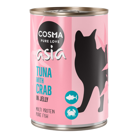 Cosma Asia in Jelly 6 x 400 g - Tonfisk & krabbkött