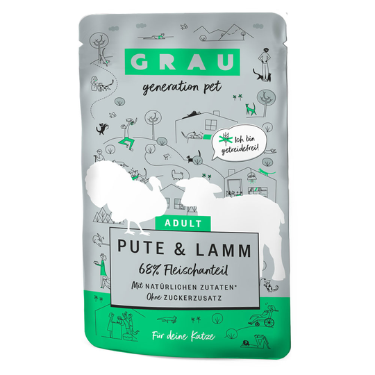 Ekonomipack: GRAU Gourmet Happen 32 x 125 g - Kalkon & lamm