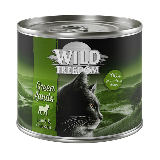 5 + 1 på köpet! Wild Freedom våtfoder 6 x 200 / 400 g - Green Lands - Lamb & Chicken 6 x 200 g