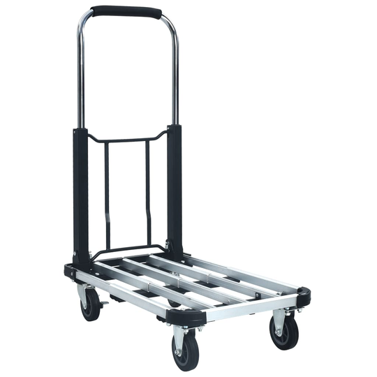 vidaXL Hopfällbar säckkärra 150 kg aluminium silver
