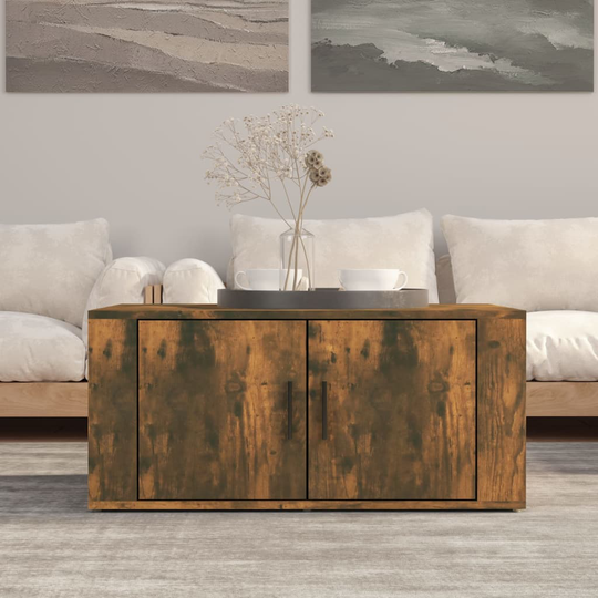 vidaXL Soffbord rökfärgad ek 80x50x36 cm konstruerat trä