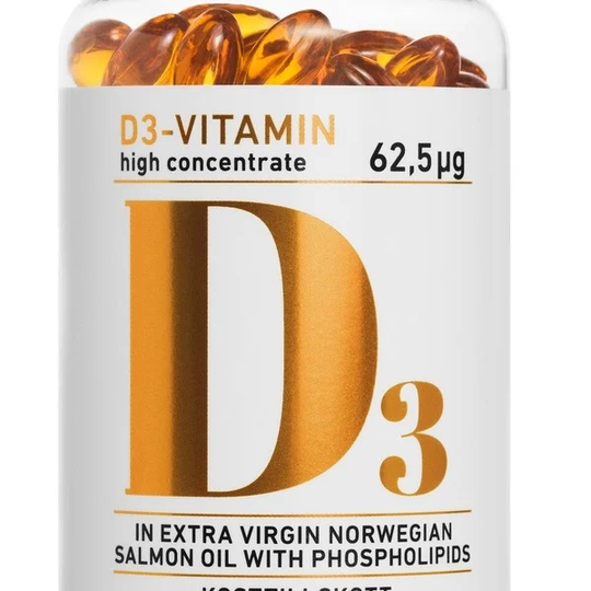 BioSalma D3-vitamin 62,5ug high concentrate 180 kapslar