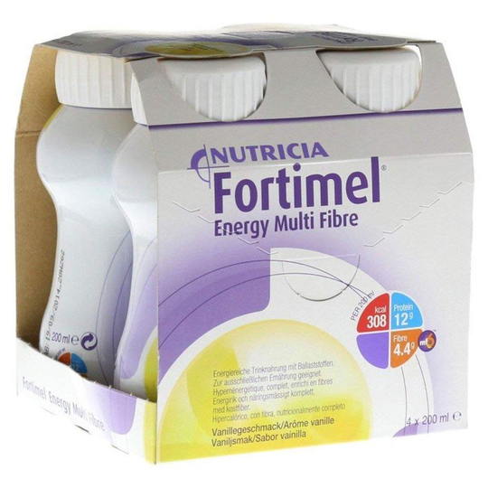 Fortimel Energy Multi Fibre Vanilj 4 x 200 ml