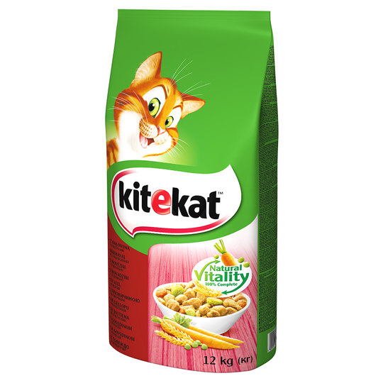 Kitekat Adult Beef & Vegetables - 12 kg