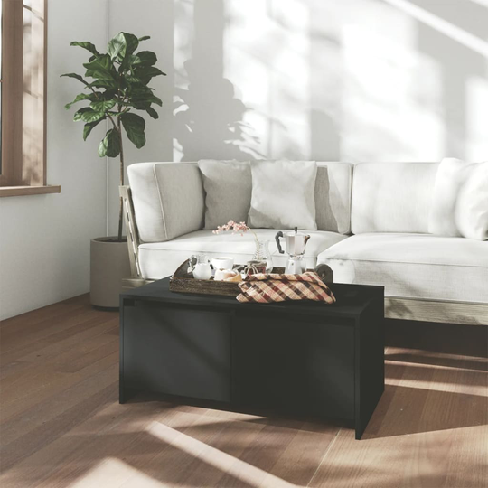 vidaXL Soffbord svart 90x50x41,5 cm konstruerat trä