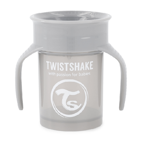 Twistshake 360 Cup Pastel Grey 6+m