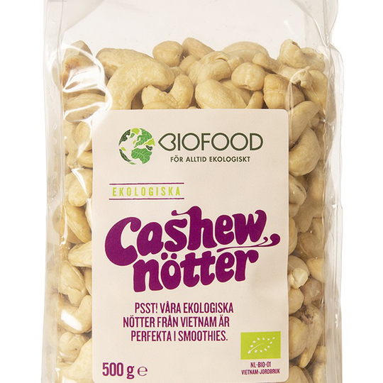 Biofood Cashewnötter 500 g