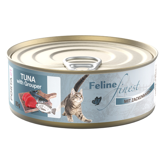 Ekonomipack: Feline Finest våtfoder 24 x 85 g - Tonfisk & havsaborre