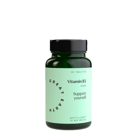 Vitamin B3 Niacin, 60 tabletter