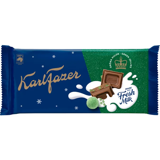Karl Fazer 2 x Mjölkchoklad Gröna Kulor