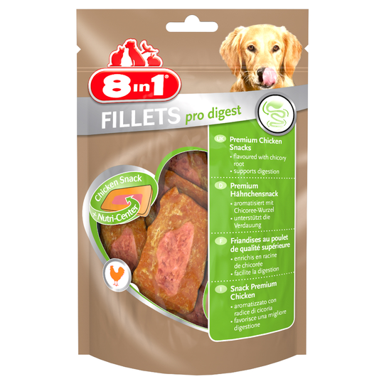 2 + 1 på köpet! 3 x 50 eller 80 g 8in1 hundgodis - Fillets Pro Digest (3 x 80 g)