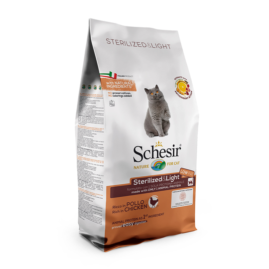 Schesir Sterilized & Light med kyckling 10 kg