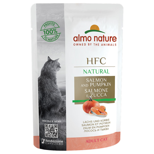 Almo Nature HFC Pouch 6 x 55 g - Lax & pumpa