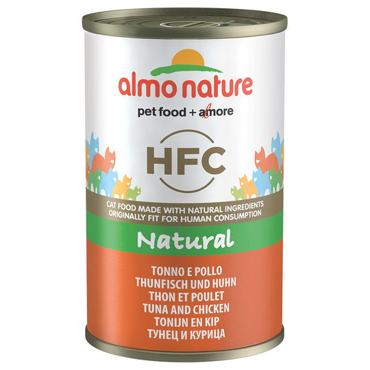 Ekonomipack: Almo Nature HFC 12 x 140 g - Tonfisk & kyckling