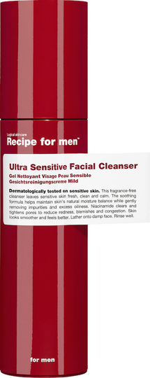 Recipe for Men Ultra Sensitive Facial Cleanser 100 ml