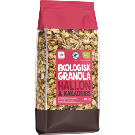 Garant Ekologisk Granola Hallon & Kakaonibs 400 g