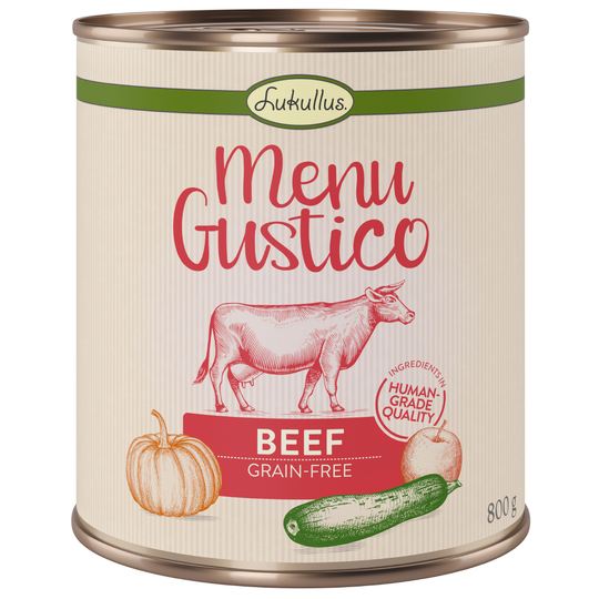 Lukullus Menu Gustico - Nötkött med pumpa, äpplen & oregano - 6 x 800 g