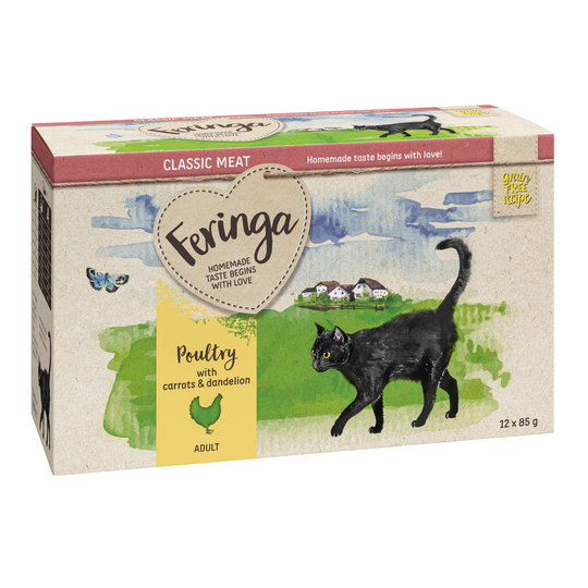 Sparpris! Feringa 12 x 85 g i portionspåse - Fjäderfä med morötter