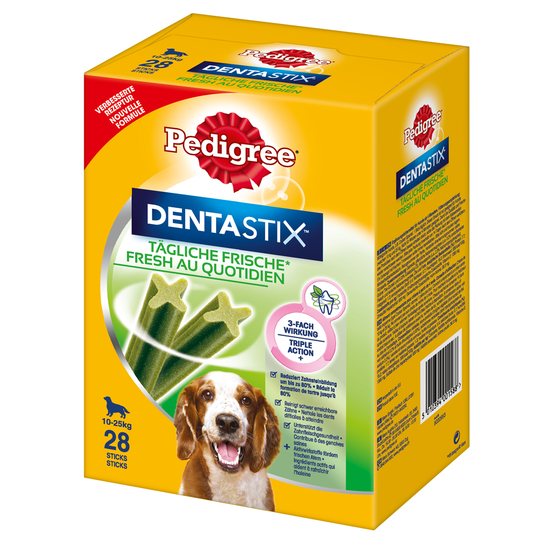 112 + 28 på köpet! 140 x Dentastix Fresh Daily Freshness - für mittelgrosse Hunde (10-25 kg)