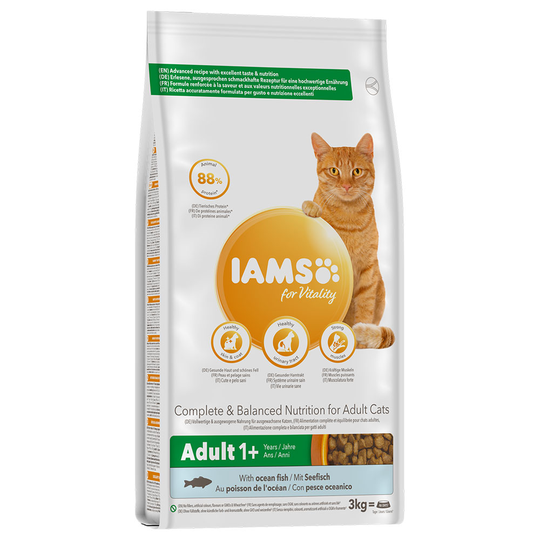 2,7 kg / 3 kg IAMS premium-torrfoder till sparpris! - Vitality: Adult Sea Fish (3 kg)