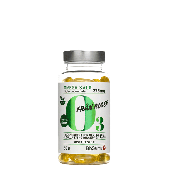 Omega-3 av Alg 375mg DHA/EPA, 60 kapslar